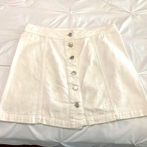 Sans Souci white denim skirt